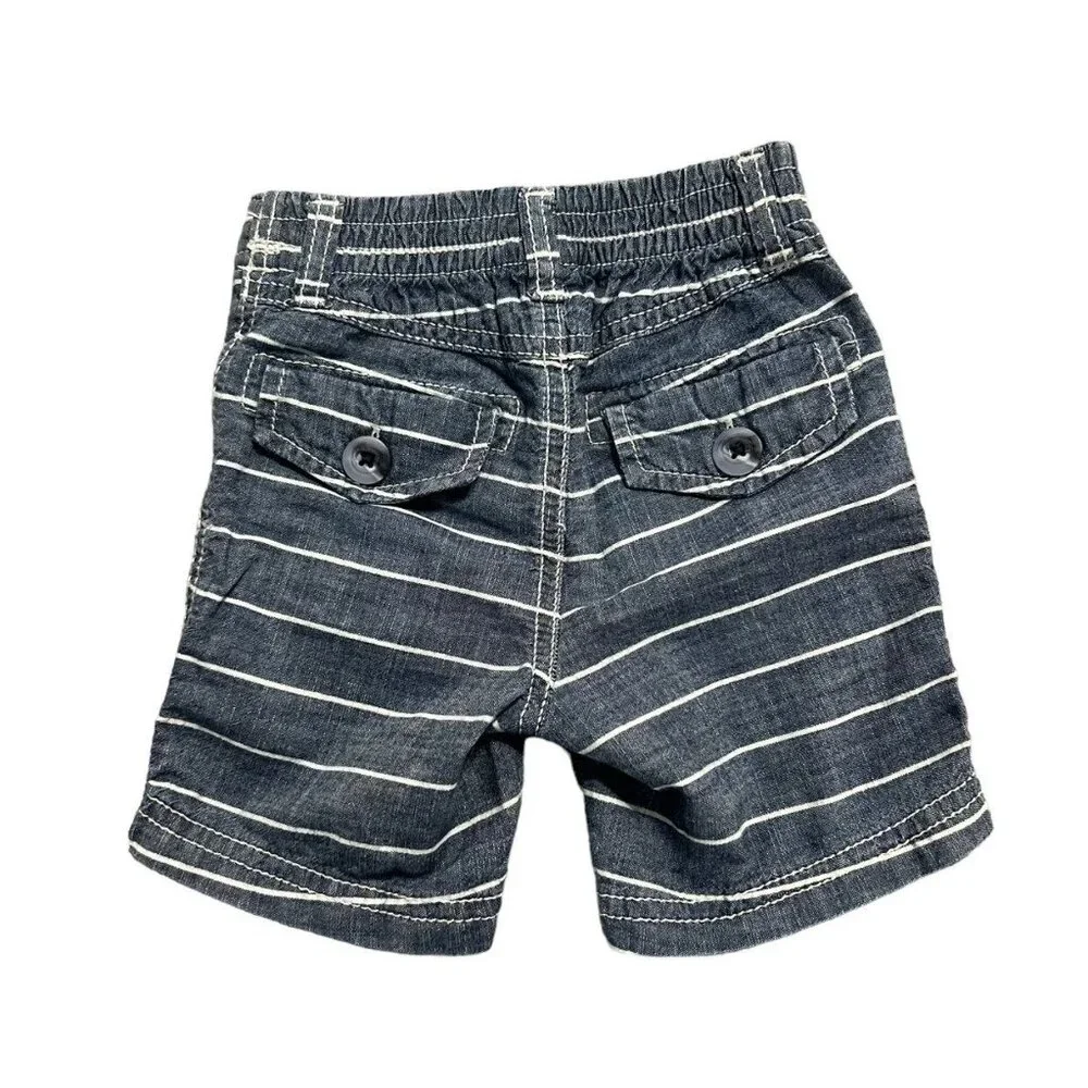 Old Navy 12-18m Chambray Striped Shorts